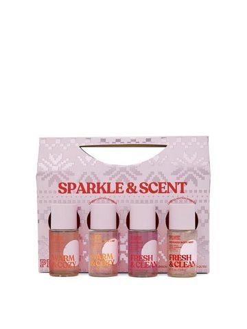 Подарочный набор мини-мостов (4 шт) PINK Victoria's Secret Exclusive Shimmer Mist Gift Set 25165595 фото