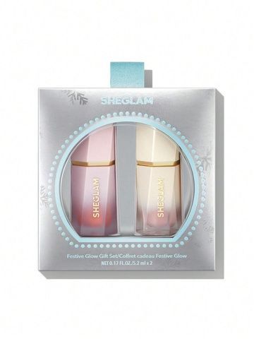 Подарочный набор жидкие румяна+хайлайтер Sheglam Festive Glow Gift Set-Rose Ritual & Glass Heart 504-9b1 фото