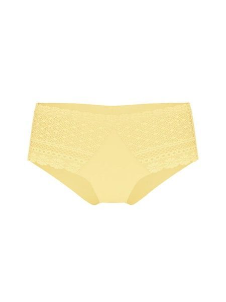 Трусики-чики женские бесшовные с кружевом Victoria's Secret No-Show Daisy Lace Cheeky Panty желтые xga-sjs-9pd фото