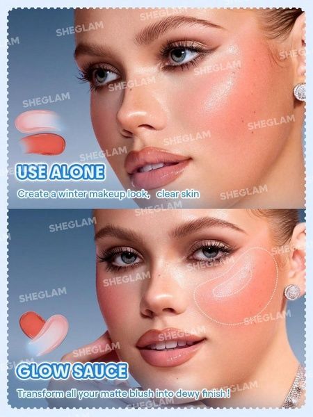 Подарочный набор жидкие румяна+хайлайтер Sheglam Festive Glow Gift Set-Rose Ritual & Glass Heart 504-9b1 фото