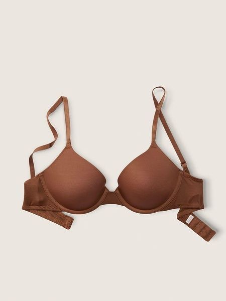Бюстгальтер з пуш-ап PINK Victoria's Secret Wear Everywhere Push-Up Bra коричневий nzr-pa0-ldq фото