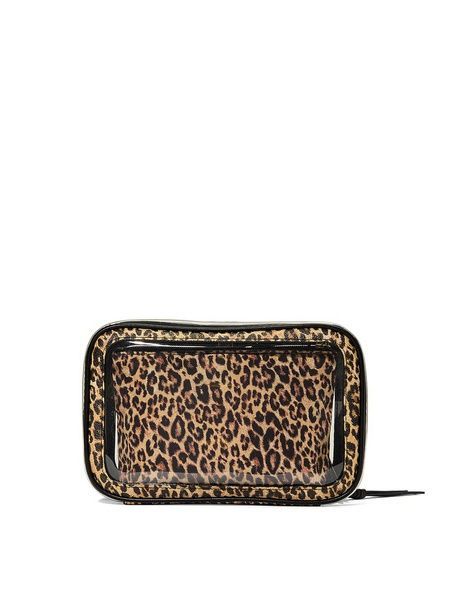 Косметичка 3 в 1 леопардова Victoria's Secret 3-Piece Makeup Bag 27107847 фото