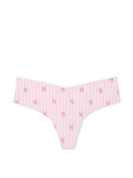 Трусики-стрінги жіночі безшовні Victoria's Secret No-Show Thong Panty рожеві gq2-ieh-y6i фото