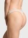Трусики-стринги хлопковые Victoria's Secret Stretch Cotton High-Leg Scoop Thong Panty бежевые 3gq-wdg-uwa фото 3
