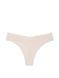 Трусики-стринги хлопковые Victoria's Secret Stretch Cotton High-Leg Scoop Thong Panty бежевые 3gq-wdg-uwa фото 2