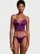 Стринги люксовые со стразами фуксия Victoria's Secret Double Shine Strap Smooth Thong Panty фиолетовые pre-scl-ejj фото 4