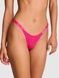 Трусики-стринги жіночі бавовняні PINK Victoria's Secret Logo Cotton Shine Micro Thong Panty рожеві  0vx-d08-et0 фото 1