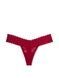 Трусики-стринги женские кружевные Victoria's Secret Lacie Rose Valentine Thong Panty красные ivq-6zc-5ri фото 5