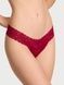 Трусики-стринги женские кружевные Victoria's Secret Lacie Rose Valentine Thong Panty красные ivq-6zc-5ri фото 3