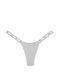 Трусики-стринги женские хлопковые PINK Victoria's Secret Logo Cotton Shine Micro Thong красные qlo-900-fmk фото 2