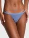 Трусики-стринги бавовняні Victoria's Secret Stretch Cotton V-String Panty сині 1ld-t9n-kc0 фото 1