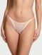Трусики-стринги люксовые со стразами Victoria's Secret Sheer Shine Thong Panty пудровые myi-9fu-t2y фото 1