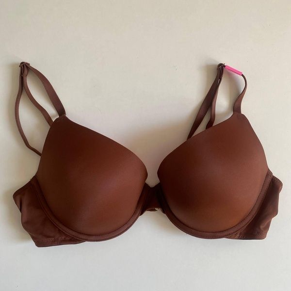 Бюстгальтер з пуш-ап PINK Victoria's Secret Wear Everywhere Push-Up Bra коричневий nzr-pa0-ldq фото