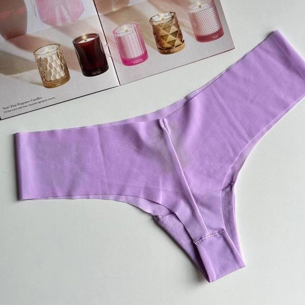 Трусики-стринги женские бесшовные Victoria's Secret No-Show Thong Panty сиреневые oc2-u7d-mlr фото