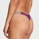 Стринги люксовые со стразами фуксия Victoria's Secret Double Shine Strap Smooth Thong Panty фиолетовые pre-scl-ejj фото 3
