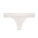 Трусики-стринги женские хлопковые Victoria's Secret Logo Cotton Thong Panty светло-серые 4gv-xh2-a2y фото 1
