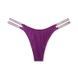 Стринги люксовые со стразами фуксия Victoria's Secret Double Shine Strap Smooth Thong Panty фиолетовые pre-scl-ejj фото 2