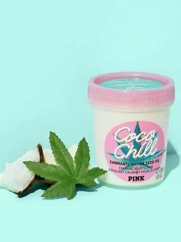 Скраб для тела с маслом семян каннабиса и кокосовым маслом PINK Coco Chill Body Scrub, 283 г 017-682 фото