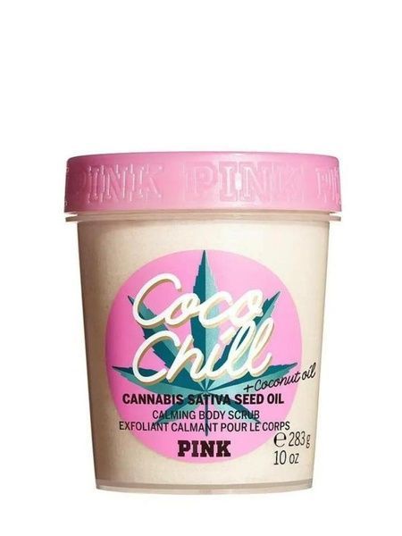 Скраб для тіла з маслом насіння каннабісу та кокосовим маслом PINK Coco Chill Body Scrub, 283 г 017-682 фото