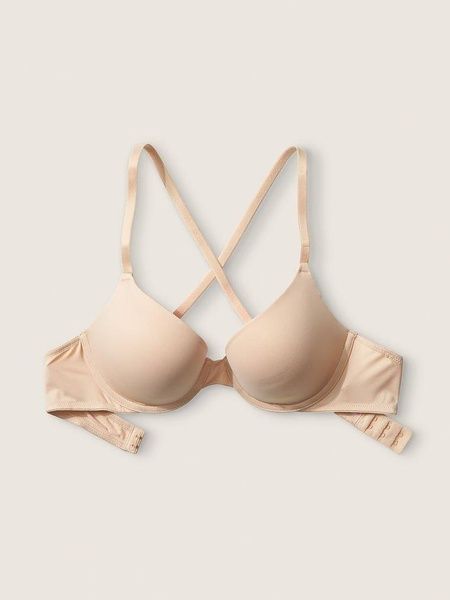 Бюстгальтер с пуш-ап PINK Victoria's Secret Wear Everywhere Push-Up Bra бежевый dqd-dv1-zhz фото