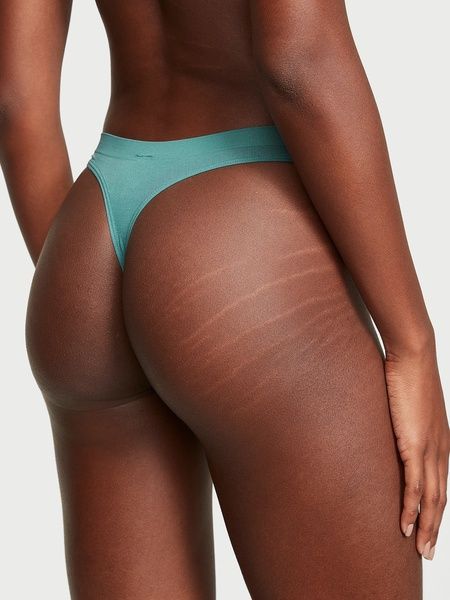 Трусики-стрінги жіночі з мікрофібри Victoria's Secret Seamless Thong Panty зелені 4zb-9s6-ne5 фото
