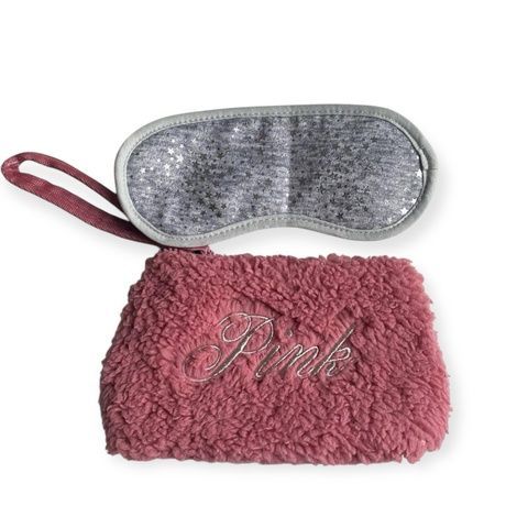 Косметичка розовая + повязка для сна PINK Victoria's Secret a11-60i фото