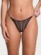 Трусики-стринги женские люксовые со стразами Victoria's Secret Sheer Shine Thong Panty черные ijo-omp-jg5 фото 2