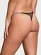 Трусики-стринги женские люксовые со стразами Victoria's Secret Sheer Shine Thong Panty черные ijo-omp-jg5 фото 5