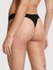 Трусики-стринги женские хлопковые PINK Victoria's Secret Thong Panty черные lgh-9p8-znh фото 3