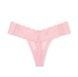 Трусики-стрінги жіночі мереживні Victoria's Secret Lace Thong Panty рожеві 4fa-gne-w3s фото 1