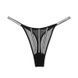 Трусики-стринги женские люксовые со стразами Victoria's Secret Sheer Shine Thong Panty черные ijo-omp-jg5 фото 1