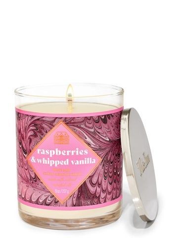 Свеча ароматическая RASPBERRIES & WHIPPED VANILLA Bath&Body Works i35-i36 фото