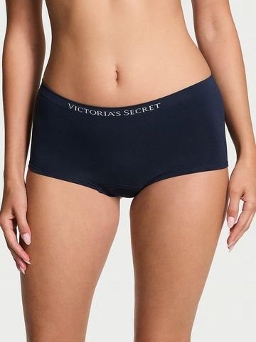 Трусики-шорты женские из микрофибры Victoria's Secret Seamless Boyshort Panty темно-синие y2p-8z3-hui фото