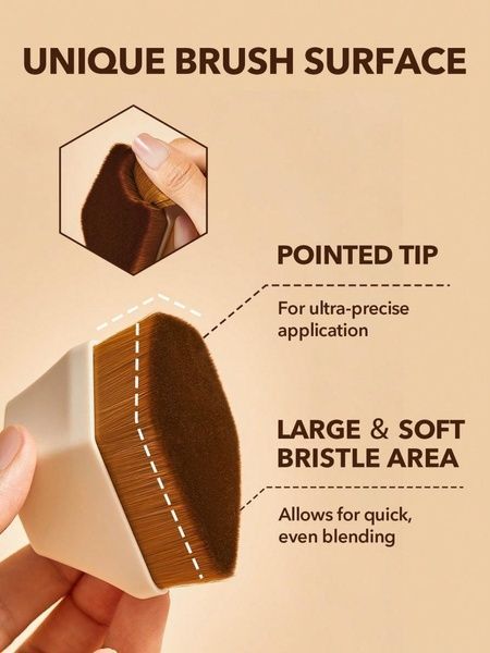 Пензлик широкий для тональної основи Sheglam Skin Magnet Foundation Brush 4c8-5bi фото