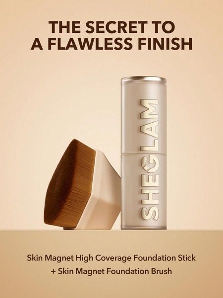 Пензлик широкий для тональної основи Sheglam Skin Magnet Foundation Brush 4c8-5bi фото