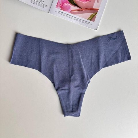 Трусики-стринги женские бесшовные Victoria's Secret No-Show Thong Panty синие ith-pfd-s97 фото