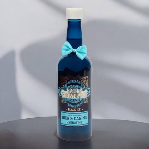 Гель для душа мужской в ​​виде бутылки виски Bath & Shower Gel Black Ice 750 мл 2a3-12a фото