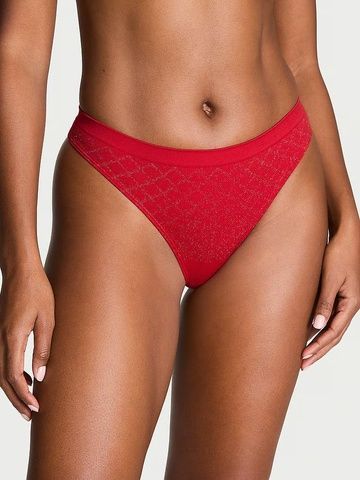 Трусики-стринги женские Victoria's Secret Seamless Thong Panty красные vx6-m5b-rxe фото