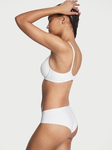 Трусики-чики женские бесшовные Victoria's Secret No-Show Cheeky Panty белые mk9-9dg-kuo фото