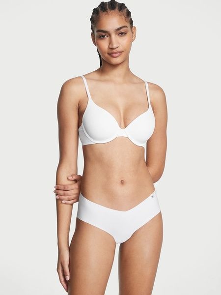 Трусики-чики женские бесшовные Victoria's Secret No-Show Cheeky Panty белые mk9-9dg-kuo фото