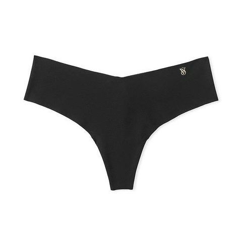 Трусики-стринги женские бесшовные Victoria's Secret No-Show Thong Panty черные 440-3u1-i14 фото