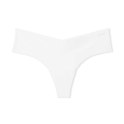 Трусики-стринги женские бесшовные Victoria's Secret No-Show Thong Panty белые of8-sao-361 фото