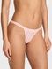 Трусики-стринги бавовняні Victoria's Secret Stretch Cotton V-String Panty пудрові 4no-42l-3jp фото 1