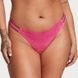 Стринги люксовые кружевные со стразами, розовые Victoria's Secret Double Shine Strap Lace Thong Panty 6gh-lz2-79r фото 2