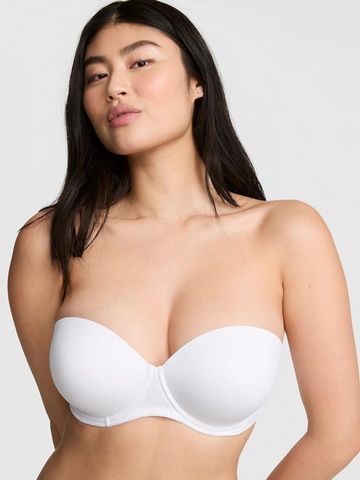 Бюстгальтер з пушапом PINK Victoria's Secret Wear Everywhere Strapless Push-Up Bra білий  udl-w8w-cb7 фото