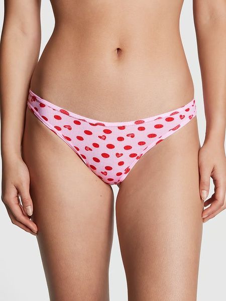 Трусики-стринги женские PINK Victoria's Secret Cotton High-Leg Panty розовые ty4-exm-aqg фото