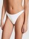 Трусики-стринги женские хлопковые PINK Victoria's Secret Logo Cotton High-Leg Thong белые qk5-awj-pbs фото 2