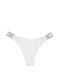 Трусики-стринги жіночі бавовняні PINK Victoria's Secret Logo Cotton High-Leg Thong білі  wtt-7ef-ma9 фото 2