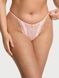 Трусики-стринги жіночі мереживні Victoria's Secret Lacie Sheer Heritage String Thong Panty&nbsp;пудрові b38-l7w-6at фото 1