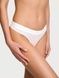 Трусики-стринги женские хлопковые з логотипом Victoria's Secret Logo Cotton Thong Panty белые yng-55t-qu7 фото 1